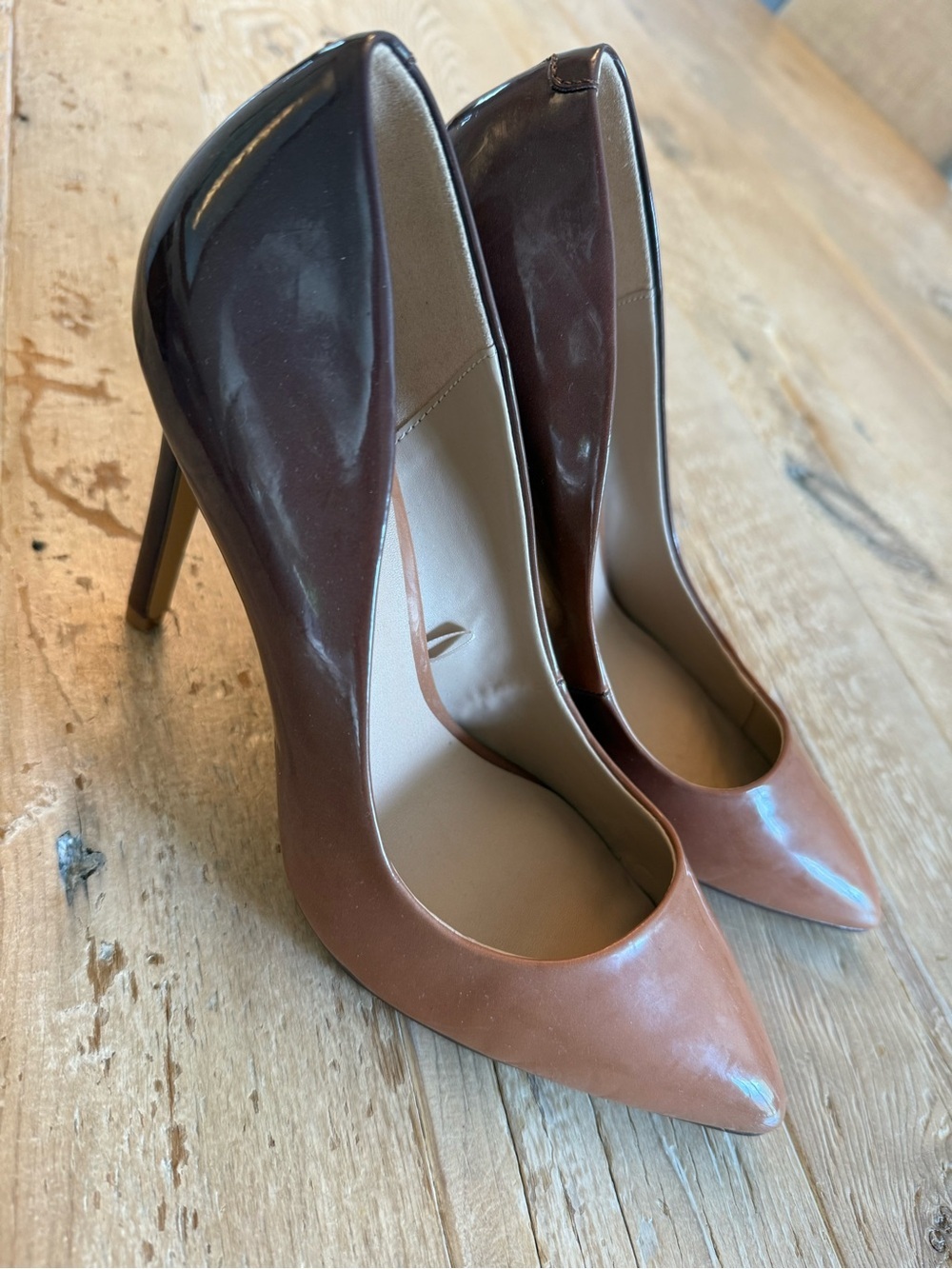ALDO  Two-Tone Ombré Brown Pointed-Toe Stiletto Pumps 8.5 New